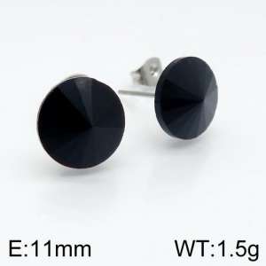 Stainless Steel Stone&Crystal Earring - KE88566-Z