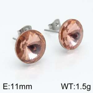 Stainless Steel Stone&Crystal Earring - KE88567-Z