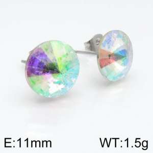 Stainless Steel Stone&Crystal Earring - KE88568-Z