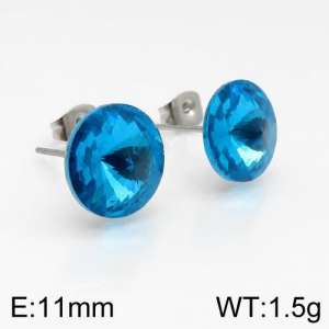 Stainless Steel Stone&Crystal Earring - KE88570-Z