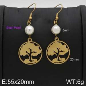 SS Gold-Plating Earring - KE88857-Z