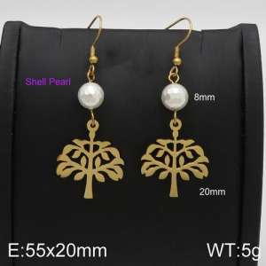 SS Gold-Plating Earring - KE88859-Z