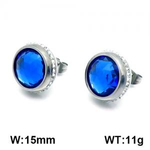 Stainless Steel Stone&Crystal Earring - KE89382-Z