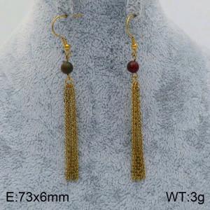 SS Gold-Plating Earring - KE89532-Z
