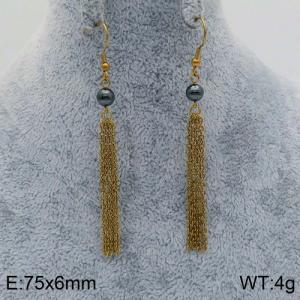 SS Gold-Plating Earring - KE89533-Z