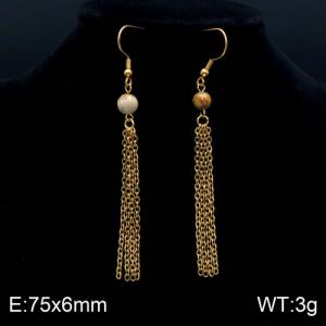 SS Gold-Plating Earring - KE89536-Z