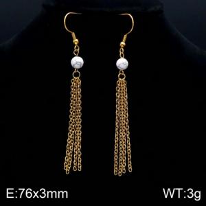 SS Gold-Plating Earring - KE89537-Z