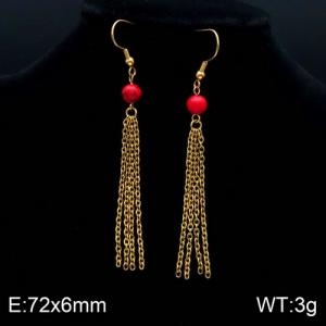 SS Gold-Plating Earring - KE89538-Z
