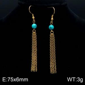SS Gold-Plating Earring - KE89539-Z
