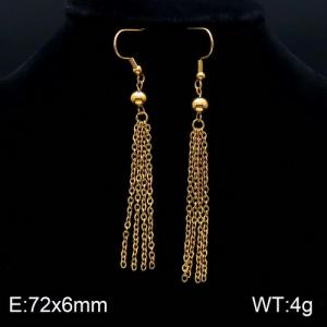 SS Gold-Plating Earring - KE89541-Z