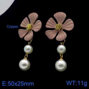 Copper Earrings - KE91442-BI