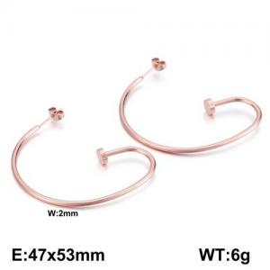 SS Rose Gold-Plating Earring - KE91778-MS