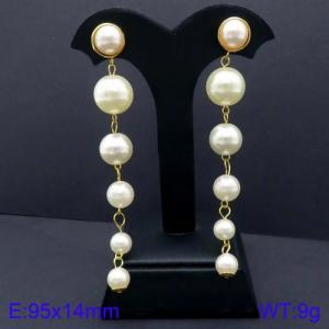 SS Gold-Plating Earring - KE92219-SS