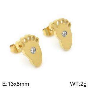 Stainless Steel Stone&Crystal Earring - KE92234-Z
