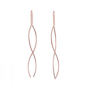 SS Rose Gold-Plating Earring - KE92354-KA