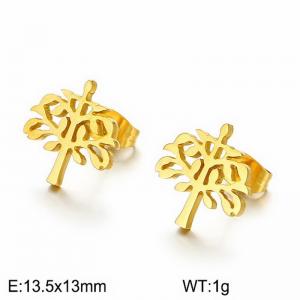 SS Gold-Plating Earring - KE92541-Z