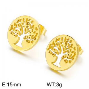 SS Gold-Plating Earring - KE92554-Z