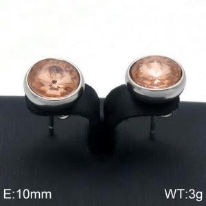 Stainless Steel Stone&Crystal Earring - KE92780-Z