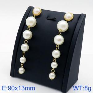 SS Gold-Plating Earring - KE92813-SS