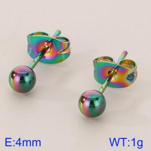 SS Colorful Plating Earring - KE94267-Z