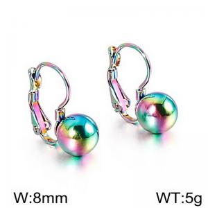 SS Colorful Plating Earring - KE94271-Z