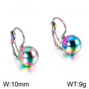 SS Colorful Plating Earring - KE94272-Z