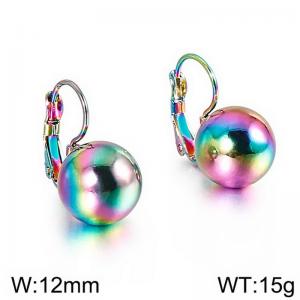 SS Colorful Plating Earring - KE94273-Z