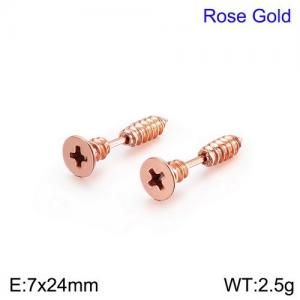SS Rose Gold-Plating Earring - KE94336-WGJJ