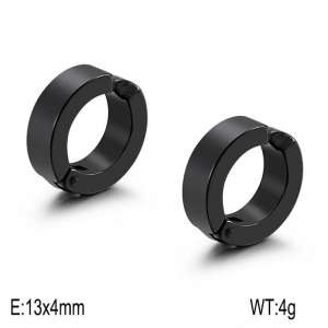 Stainless Steel Black-plating Earring - KE94531-TSC