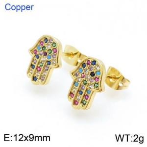 Copper Earring - KE94577-TJG