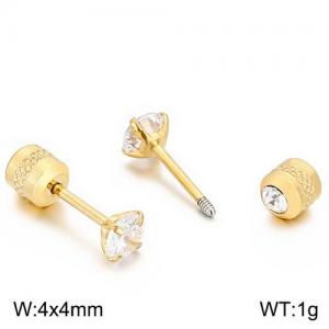 Stainless Steel Stone&Crystal Earring - KE94699-WGJJ