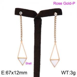 Stainless Steel Stone&Crystal Earring - KE94771-GC