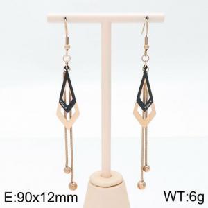 SS Rose Gold-Plating Earring - KE94783-JM