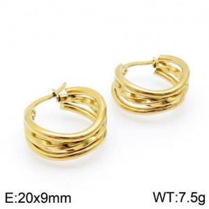 SS Gold-Plating Earring - KE94850-LO