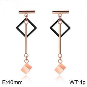 SS Rose Gold-Plating Earring - KE94956-WGTY