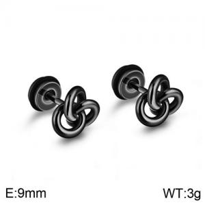Stainless Steel Black-plating Earring - KE94965-WGTY