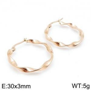 SS Rose Gold-Plating Earring - KE94980-KFC