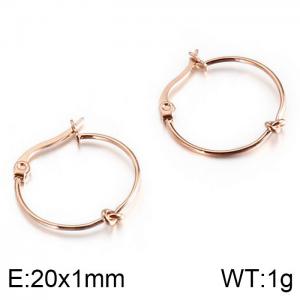 SS Rose Gold-Plating Earring - KE94990-KFC