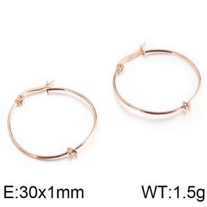 SS Rose Gold-Plating Earring - KE94992-KFC