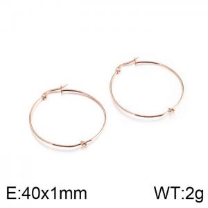 SS Rose Gold-Plating Earring - KE94995-KFC