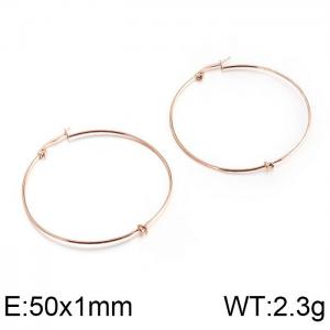 SS Rose Gold-Plating Earring - KE94998-KFC