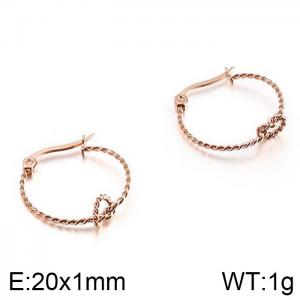 SS Rose Gold-Plating Earring - KE95001-KFC