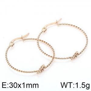 SS Rose Gold-Plating Earring - KE95004-KFC