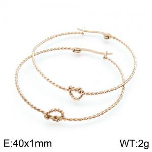 SS Rose Gold-Plating Earring - KE95007-KFC