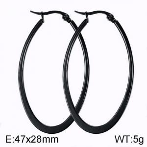 Stainless Steel Black-plating Earring - KE95094-WGSF