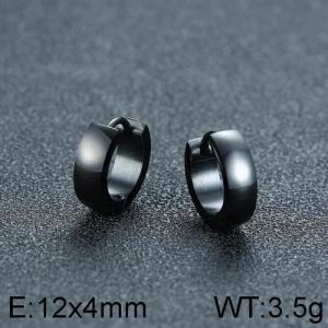 Stainless Steel Black-plating Earring - KE95106-WGSF