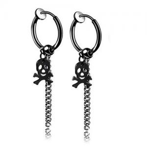 Stainless Steel Black-plating Earring - KE95305-WGLN