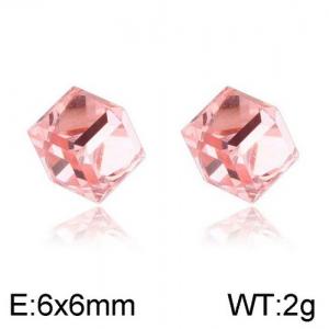 Stainless Steel Stone&Crystal Earring - KE95373-WGLN