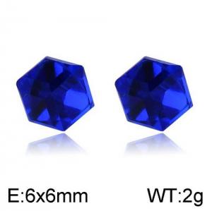 Stainless Steel Stone&Crystal Earring - KE95376-WGLN
