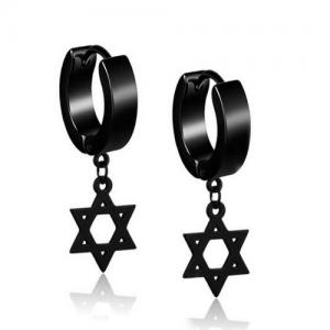 Stainless Steel Black-plating Earring - KE95384-WGLN